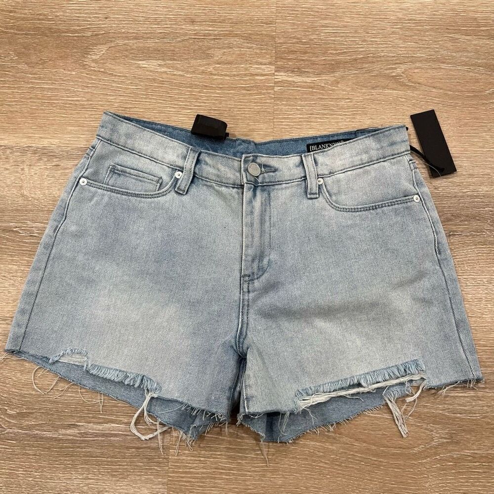 BLANK NYC Essex Cut-Off Shorts Women's 29 Blue Denim Fulton 100% Cotton Summer